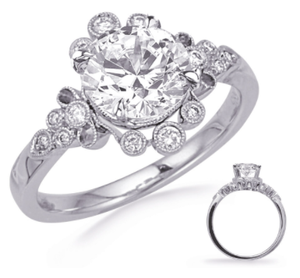 14K Diamond Semi-Mount Engagement Ring