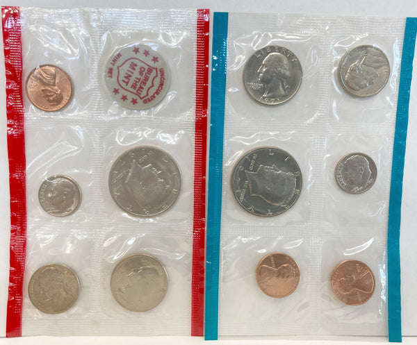 U.S. Mint 1971 Uncirculated Coin Set with Envelope