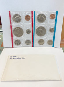 U.S. Mint 1977 Uncirlculated Coin Set with Envelope