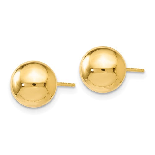 14k Yellow Gold Ball Stud Earrings