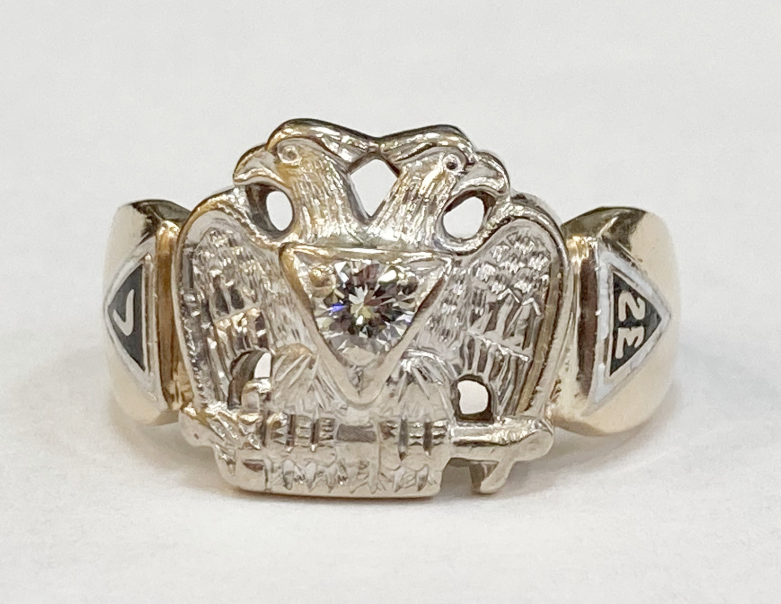Diamond Masonic Symbol Stainless Steel Ring – GTHIC