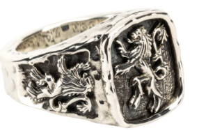 Sterling Rampant Lion Ring