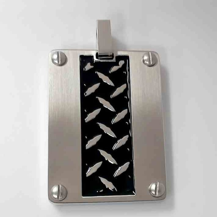 Stainless Steel & Black IP Pendant