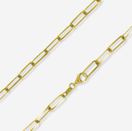 16" Stellari Gold 4.0mm Paperclip Necklace