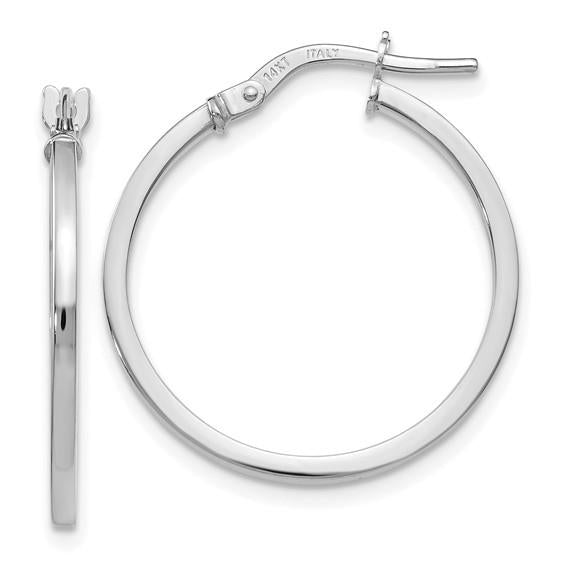 14k Polished Hoop Earrings
