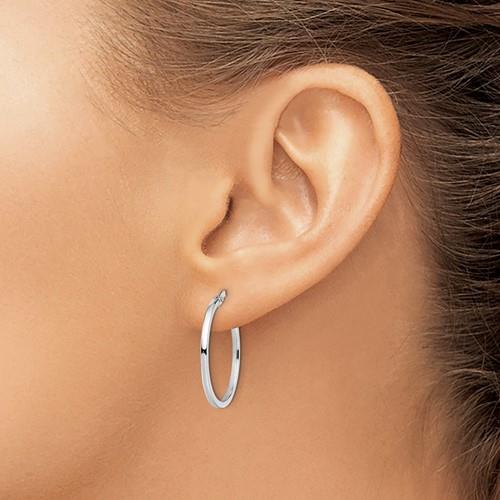 14k Polished Hoop Earrings