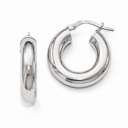 Sterling Silver Polished Hoop Earrings