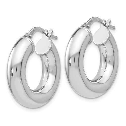 Sterling Silver Polished Hoop Earrings