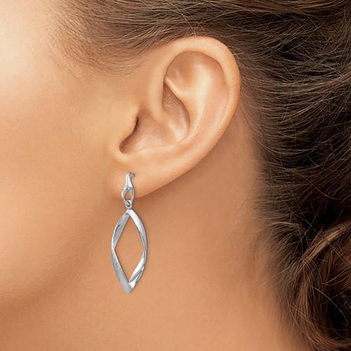 Sterling Silver Radiant Essence Textured Post Dangle Earrings