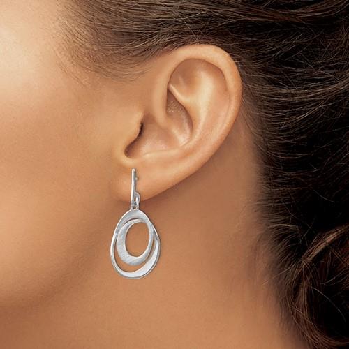 Sterling Silver Radiant Essence Textured Post Dangle Earrings
