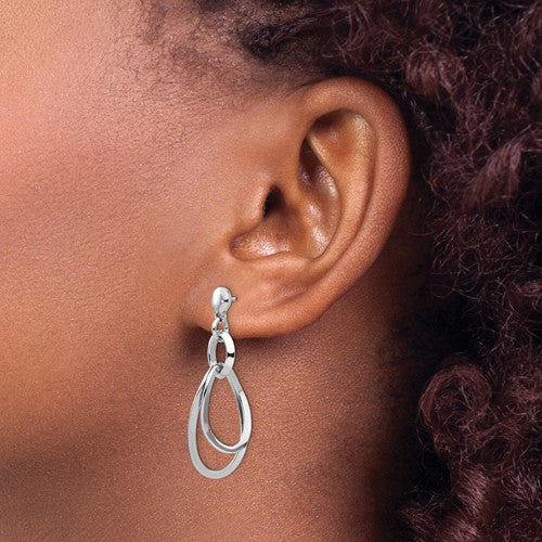 Sterling Silver Polished Dangle Earrings