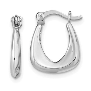 Sterling Silver Polished Huggie Hoop Earrings