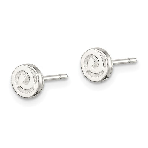 Sterling Silver Swirl Post Earrings