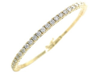 14K Flexible Diamond Bangle Bracelet