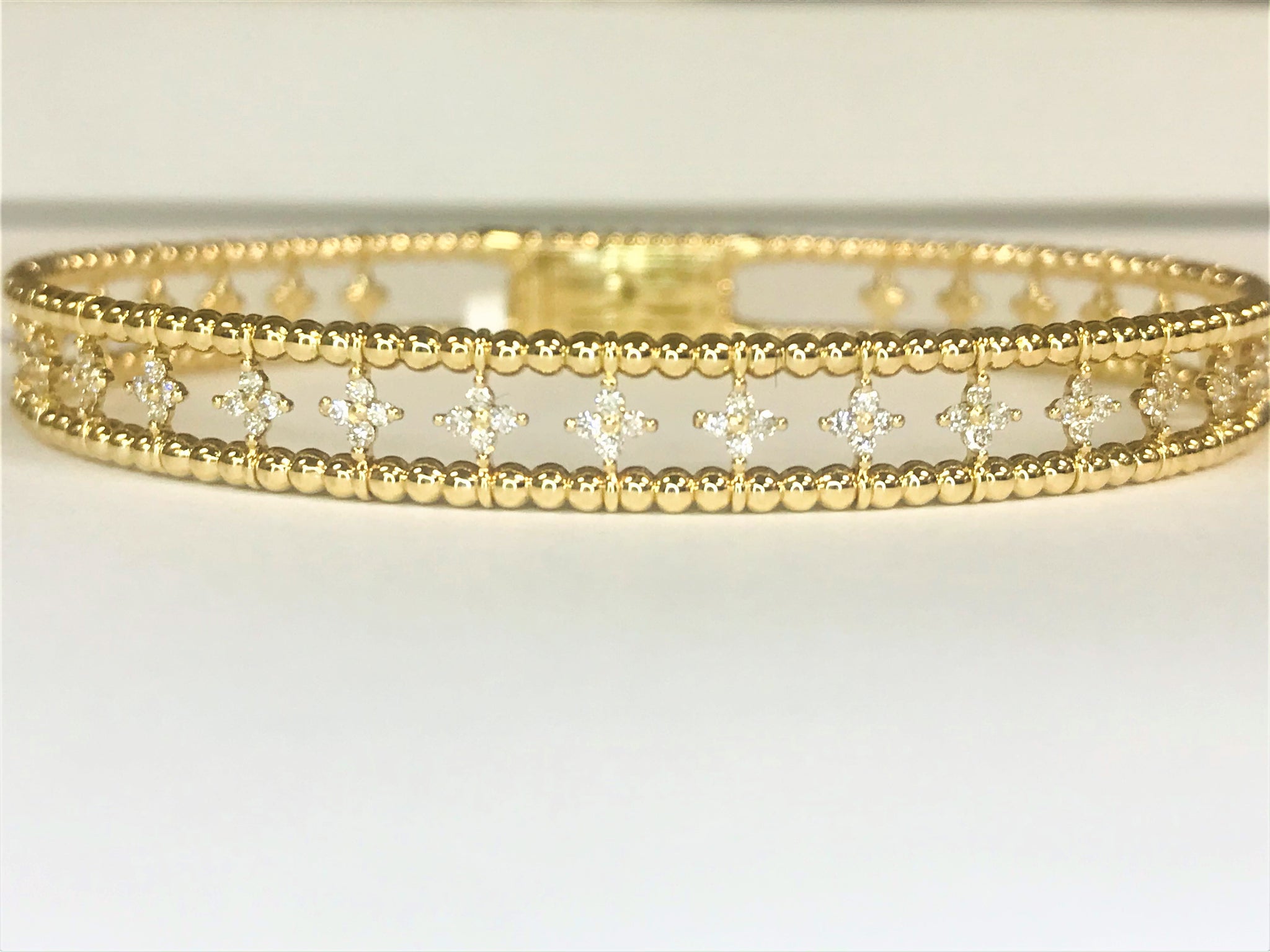 14k Flexible Diamond Fashion Bangle