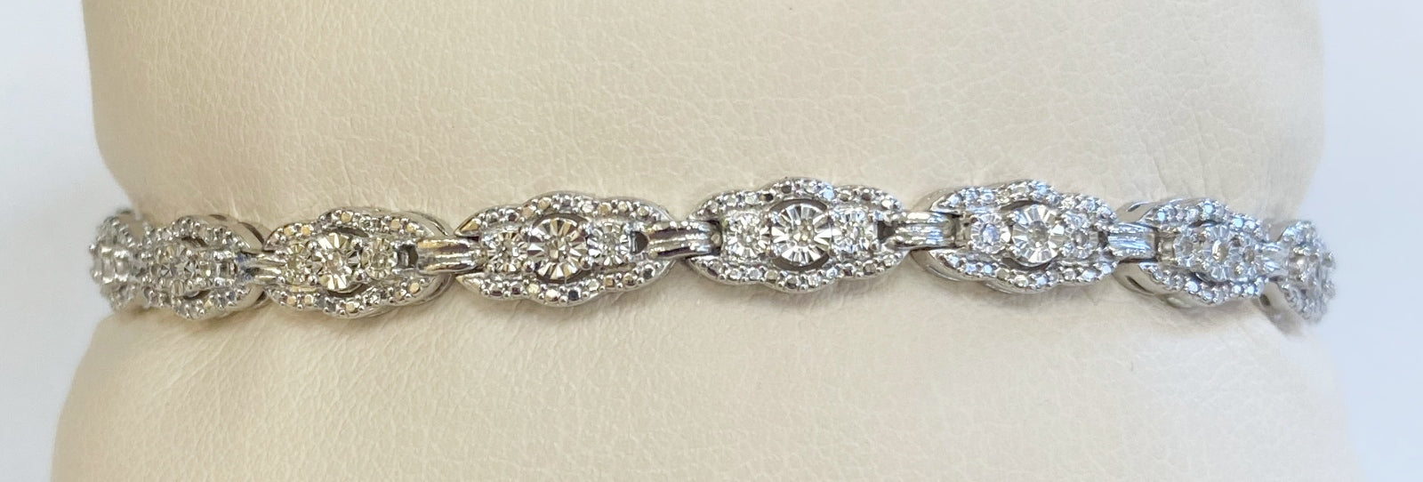 Sterling Silver Diamond Bracelet