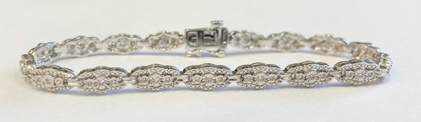 Sterling Silver Diamond Bracelet