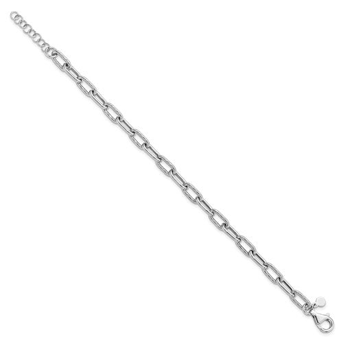 Sterling Silver Polished & Textured Link Bracelet – Welch & Company Jewelers