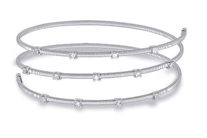 14K Diamond Flexible Bangle Bracelet