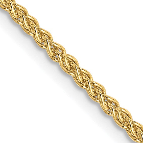 24" 10k Diamond-Cut Wheat Chain