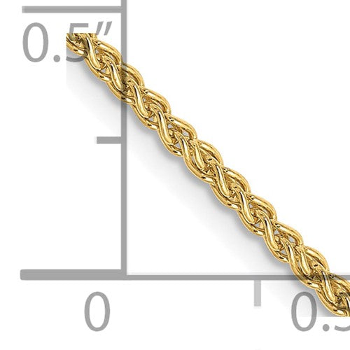 24" 10k Diamond-Cut Wheat Chain