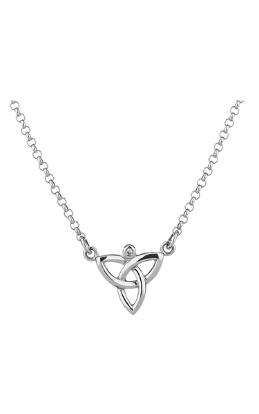 Sterling Diamond Trinity Necklace