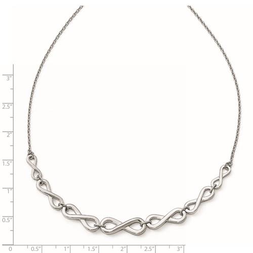 Sterling Silver Polished Infinity Necklace