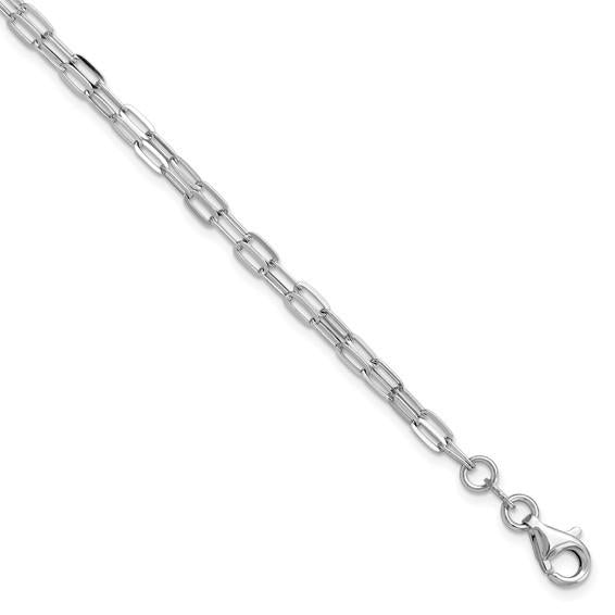 Sterling Silver Paperclip Polished Multi-Strand Bracelet