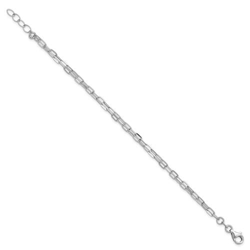 Sterling Silver Paperclip Polished Multi-Strand Bracelet