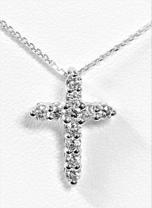 14K Diamond Cross Pendant