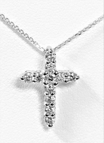 14K Diamond Cross Pendant