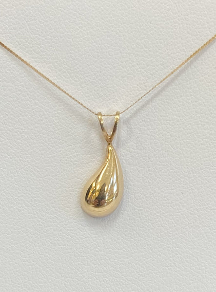 White Natural Diamond Three Stone Teardrop Pendant Necklace in 14K Solid  Yellow Gold (0.33 Ct) - Walmart.com