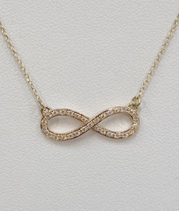 14k Infinity Diamond Necklace