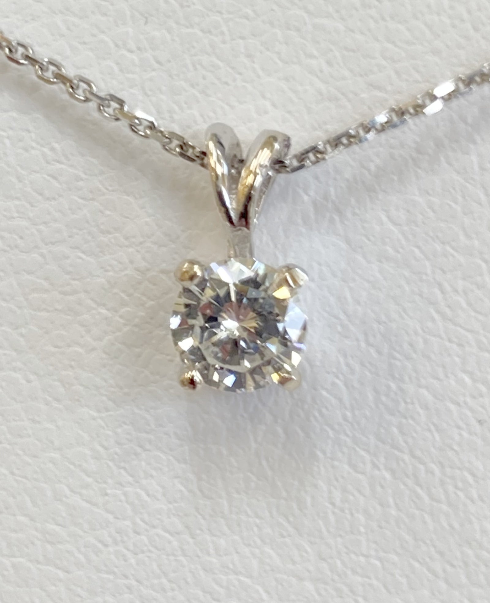 3 Carat Diamond Tennis Necklace set in 14K White Gold