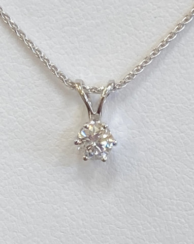 14KWG 1/4CT. Solitaire Necklace