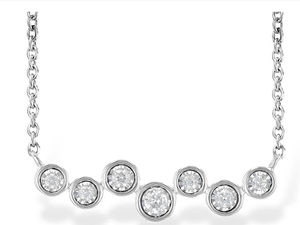 14K Bezel-Set Diamond Necklace