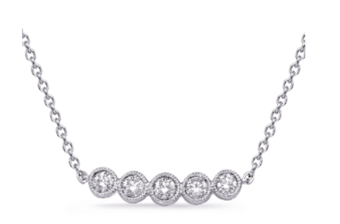 14K 5-Diamond Necklace