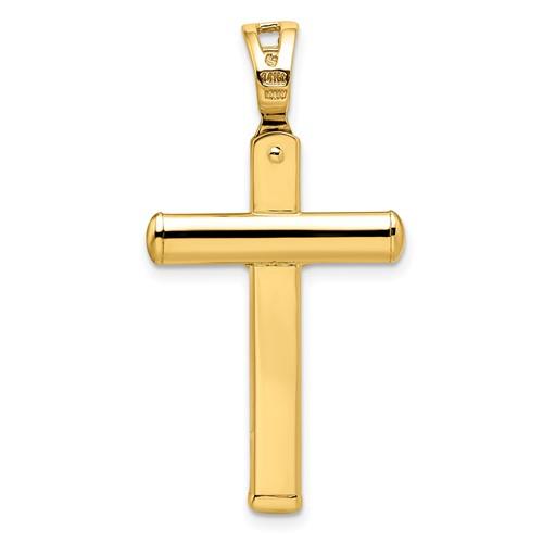 14k Yellow Gold Polished Crucifix