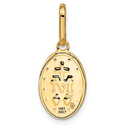 14k Oval Miraculous Medal Pendant