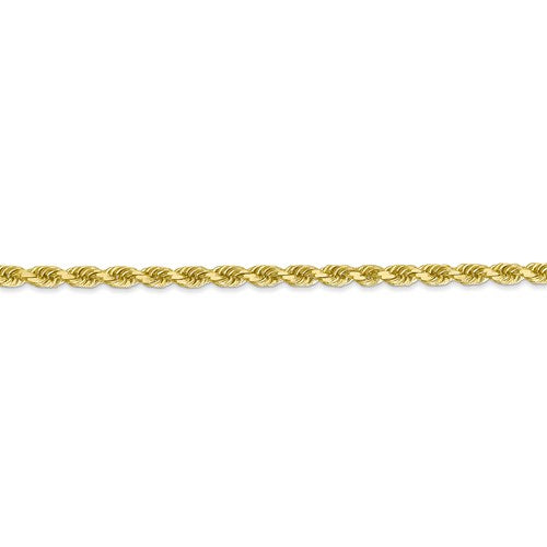22" 10k 3mm Diamond-Cut Rope Chain