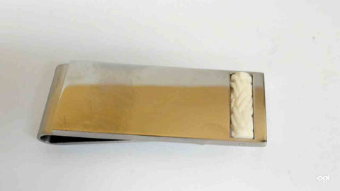 Stainless Steel & Ivory Money Clip