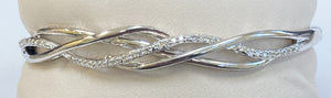 Sterling Silver Diamond Fashion Bangle Bracelet