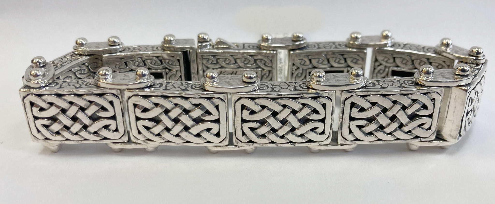 Sterling Silver Or Gold Three Celtic Knot Bracelet - BR472-s - Ogham  Jewellery