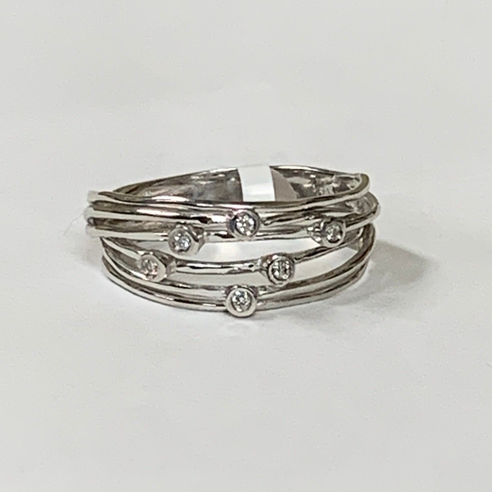 14K Bezel-Set Diamond Fashion Ring