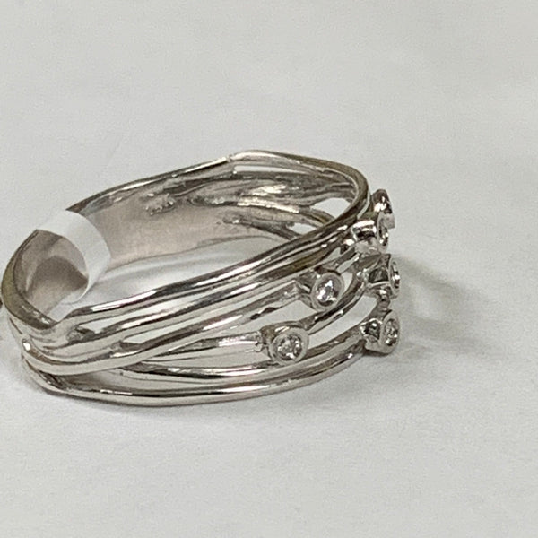 14K Bezel-Set Diamond Fashion Ring