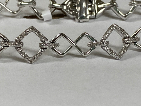 Sterling Silver Diamond Fashion Bracelet