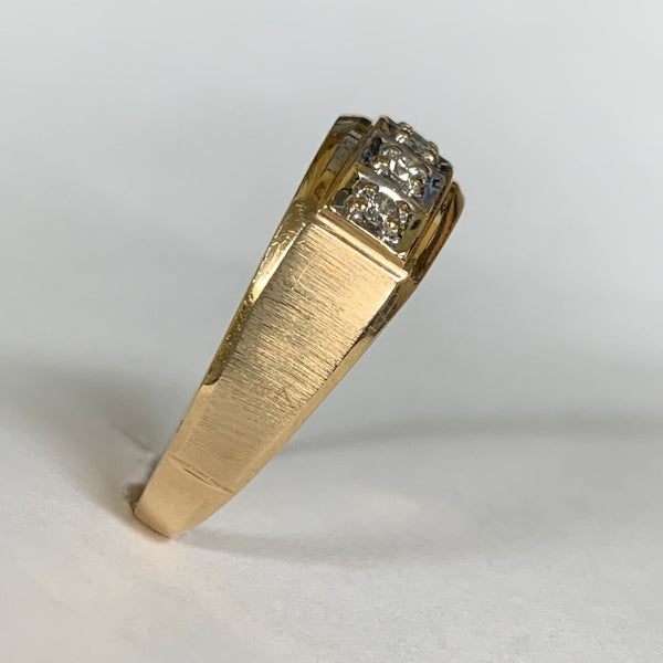 14k 5-Diamond Men's Ring