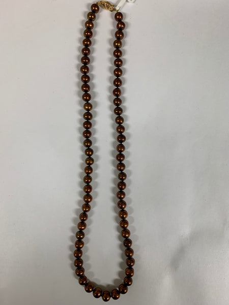 14k Freshwater Chocolate Pearl Necklace