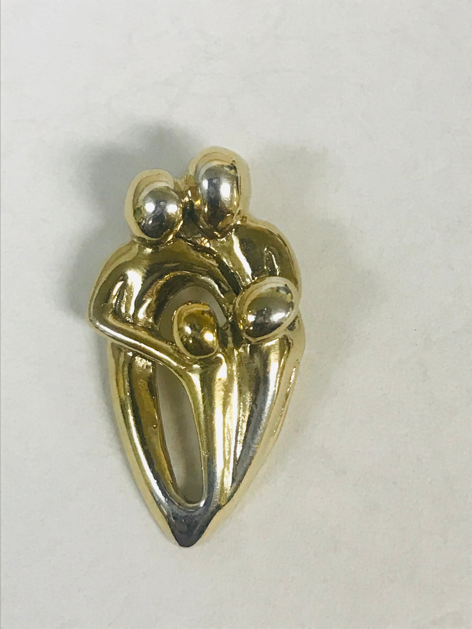 Sterling Silver & Yellow Gold-Plated Family Pendant