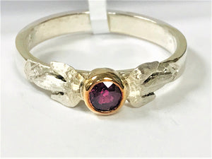 Sterling Silver/14k Custom Ruby Ring